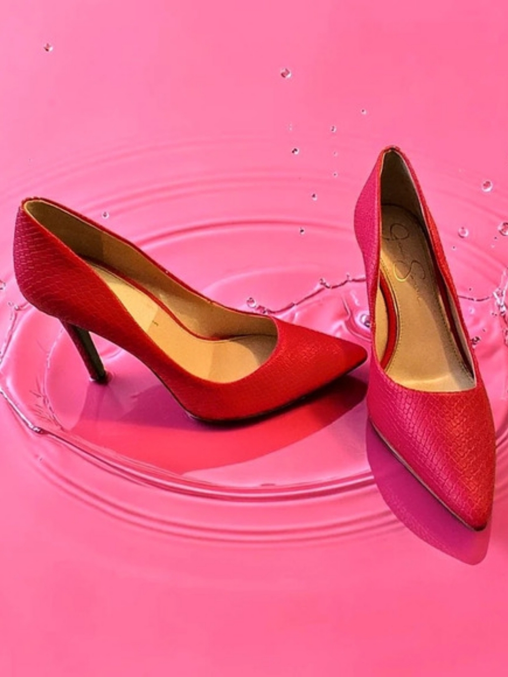 Jessica Simpson Pointed Toe HOT PINK Heels Women's Shoes Size 8.5 Style, Sexy